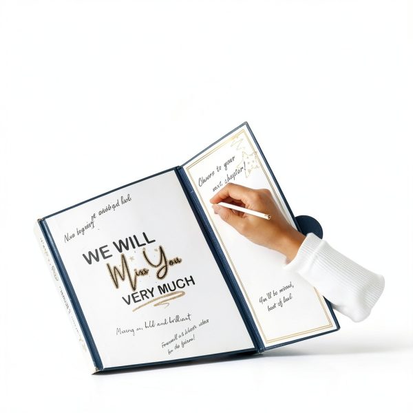 Farewell Guestbook DoubleShoot Black Gold Design-2