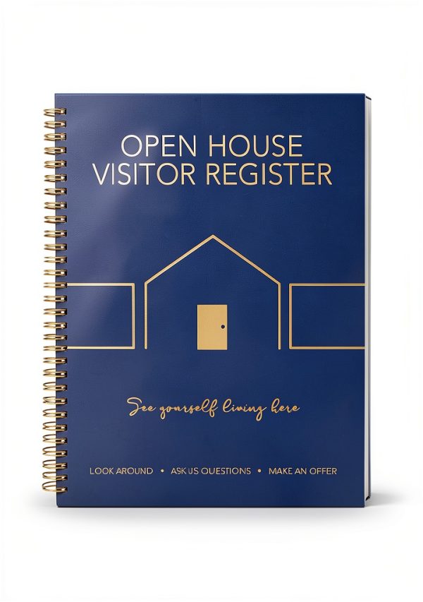 Open House Sign In Book Juvale Navy Paper-7