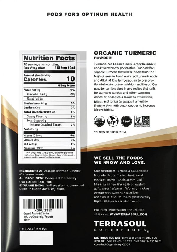 Organic Turmeric Powder Terrasoul Superfoods Vegan Gluten-1