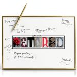 Personalized Gold Retirement Guest Book DOUBLESHOOT-0
