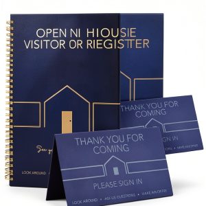 Open House Sign In Book Juvale Navy Paper-0