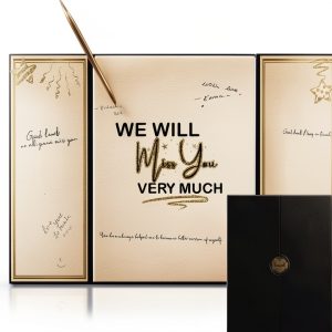 Farewell Guestbook DoubleShoot Black Gold Design-0