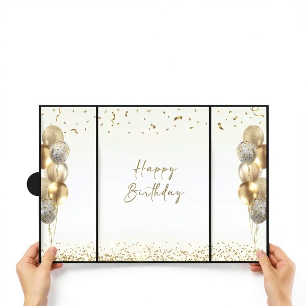 DARUNAXY Birthday Guest Book Jumbo Size Purple-1