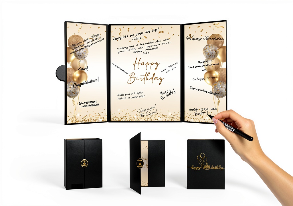 DARUNAXY Happy Birthday signature guest book