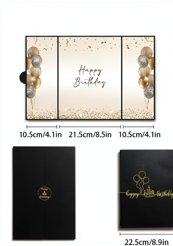 DARUNAXY Birthday Guest Book Jumbo Size Purple-3