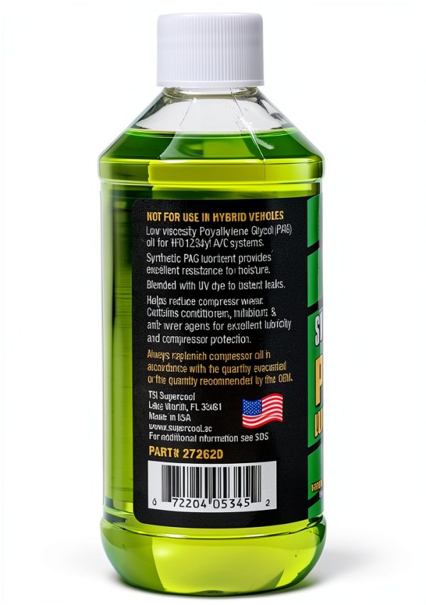 Synthetic PAG A/C Oil TSI Supercool 8 Ounce 1234yf Compatible UV Dye-1